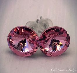 Szidi's Light pink2 Swarovski kristály füli
