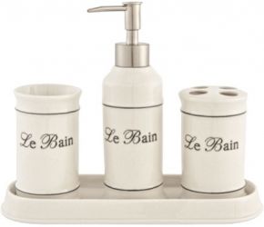 Clayre & Eef Le Bain porceln frdszibai szett, 4 db.