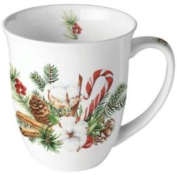 Ambiente Karcsonyi kompozci porceln bgre