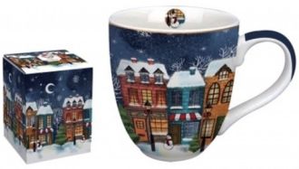 Duo Gift Christmas City ris porcelnbgre dobozban