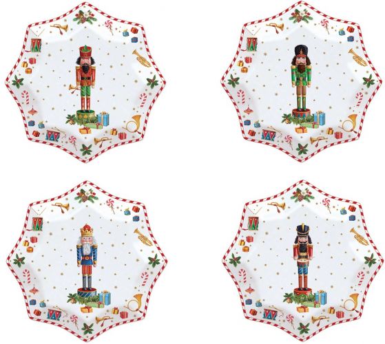 R2S Nuova Vintage Nutcrackers 4 darabos porceln desszerttnyr szett, dobozban