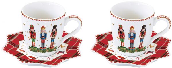 R2S Nuova Vintage Nutcrackers 2 szemlyes porceln espresso szett, dobozban