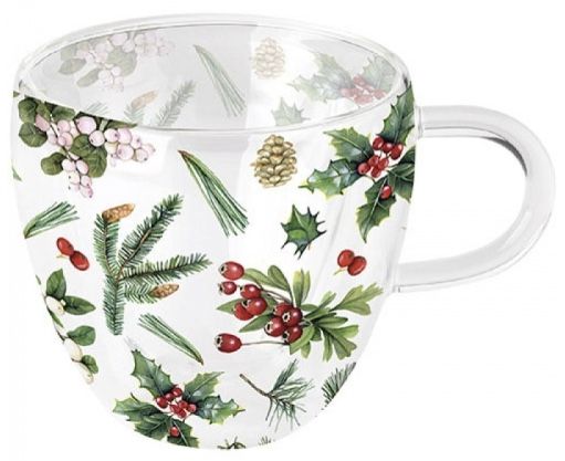 Ambiente Winter Greenery duplafal boroszilikt cssze