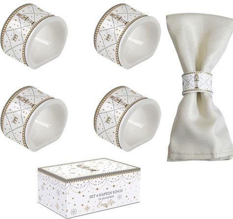 R2S Nuova Royal Nutcracker 4 darabos porceln szalvtagyr szett, dobozban
