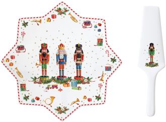 R2S Nuova Vintage Nutcrackers porceln tortatl lapttal, dobozban