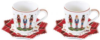 R2S Nuova Vintage Nutcrackers 2 szemlyes porceln espresso szett, dobozban