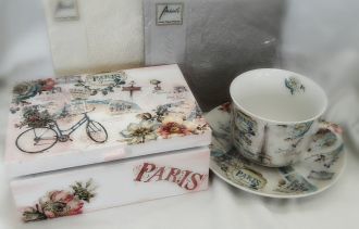 Szidi Csetreszboltja Paris forever egyedi teafiltertart, fa