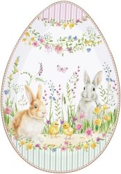 R2S Nuova Happy Easter tojás formájú porcelán tálca dobozban