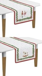 R2S Nuova Magie de Noel 2 darabos pamut asztali fut szett