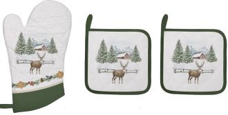 R2S Nuova White Forest pamut konyhai keszty + 2 db. ednmyaltt szett