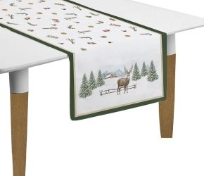 R2S Nuova White Forest pamut asztali fut szett