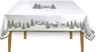 R2S Nuova White Forest pamut asztaltert, kt mretben