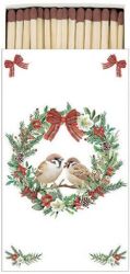 Ambiente Sparrows in wreath nagy gyufa