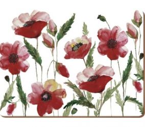 Kitchen Craft Parafa tnyraltt, Watercolour Poppy, 4db-os