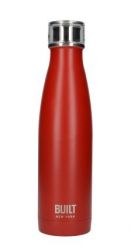 Kitchen Craft Dupla fal, rozsdamentes termosz, piros, BUILT