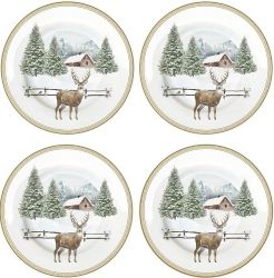 R2S Nuova White Forest 4 darabos porceln desszerttnyr szett dszdobozban