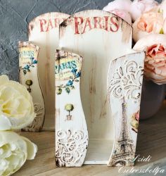 Szidi Csetreszboltja Egyedi Paris Forever fa zsebkendtart