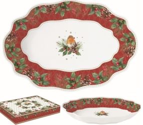 R2S Nuova Christmas Berries nagy porceln ovl tl, dobozban