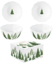 R2S Nuova Festive Trees 2 darabos porceln tlka szett dobozban