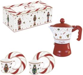 R2S Nuova Nutcracker Twist porceln espresso cssze aljjal, kvfz szett dobozban