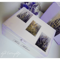  Egyedi levenduls teafiltertart, fa, flower white